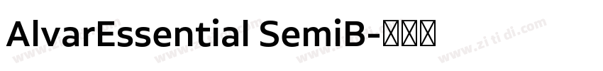 AlvarEssential SemiB字体转换